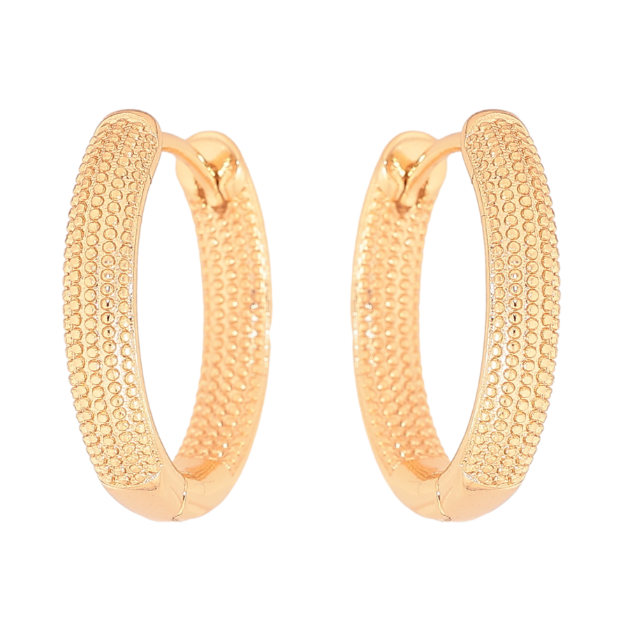 Сережки Xuping колір Позолота 18К колечка "Декоративний візерунок" фото №1 Сережки Xuping колір Позолота 18К колечка "Декоративний візерунок" фото №1