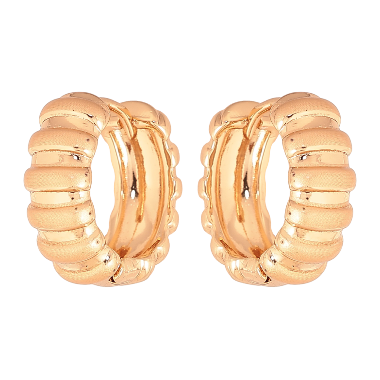 Сережки Xuping колір Позолота 18К колечка "Декоративний візерунок" фото №1 Сережки Xuping колір Позолота 18К колечка "Декоративний візерунок" фото №1