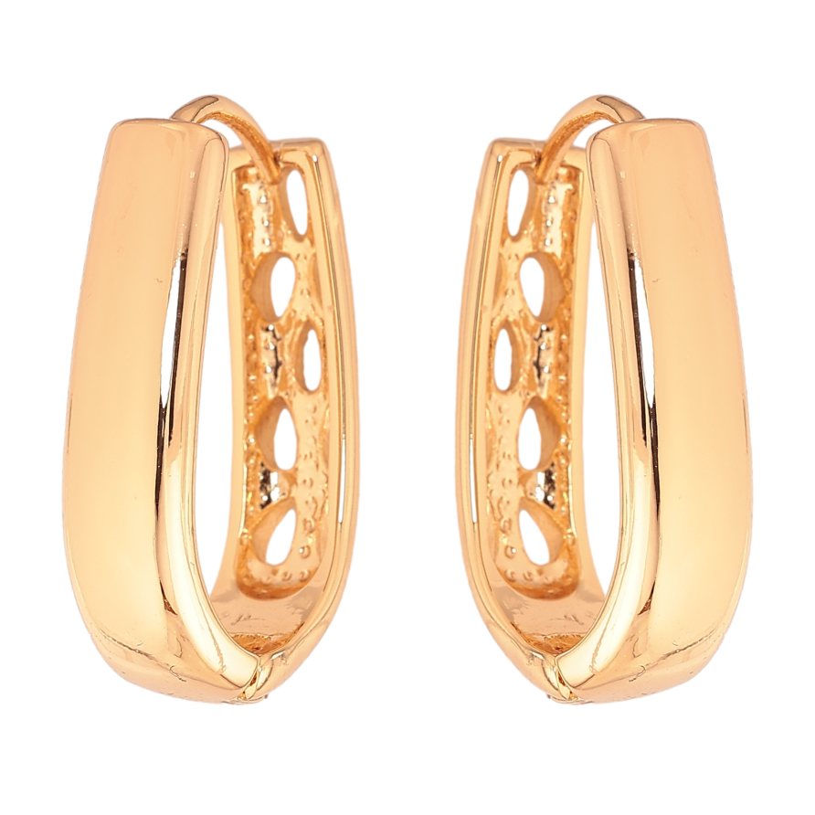 Серьги Xuping цвет Позолота 18К колечки "Декоративные" фото №1