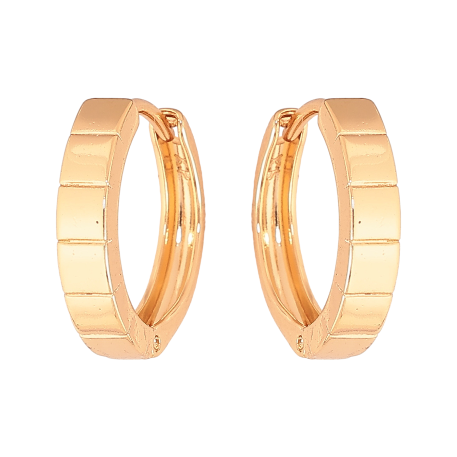 Серьги Xuping цвет Позолота 18К колечки "Декоративный узор" фото №1