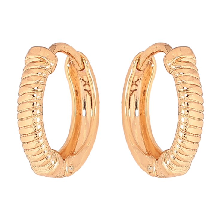 Серьги Xuping цвет Позолота 18К колечки "Декоративный узор" фото №7