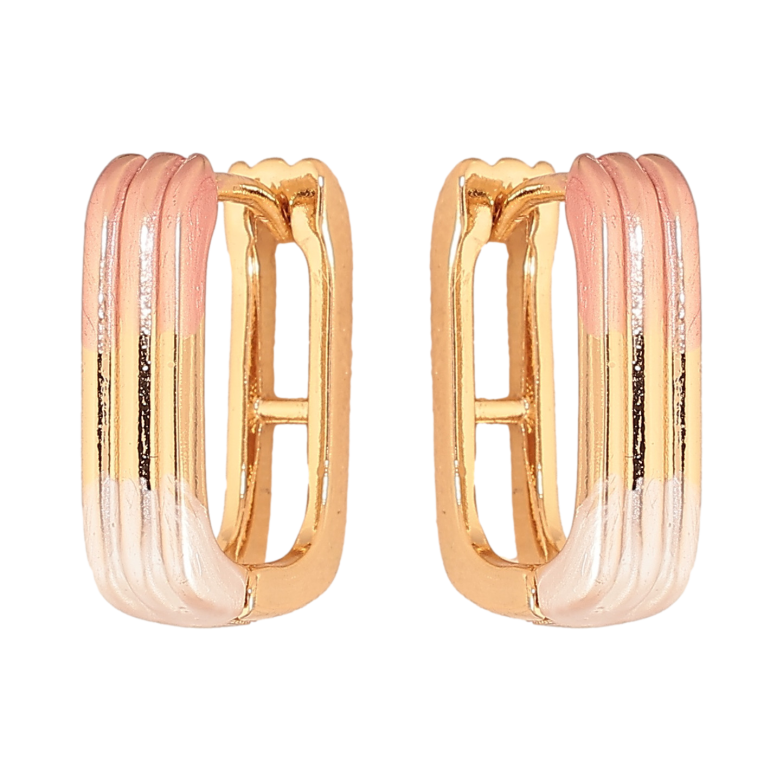 Сережки Xuping колір Позолота 18К колечка "Фарбування емаллю" фото №1