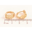 Сережки Xuping колір Позолота 18K колечка "Декоративний візерунок" фото №2