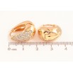 Серьги Xuping цвет Позолота 18K колечки "Инкрустация кристаллами"  фото №2
