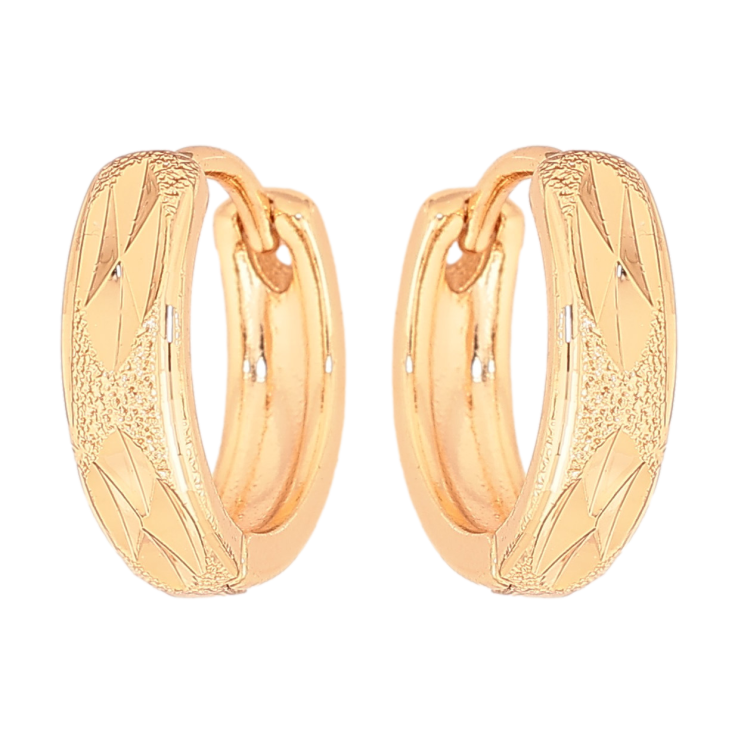 Серьги Xuping цвет Позолота 18К колечки "Декоративный узор" фото №23