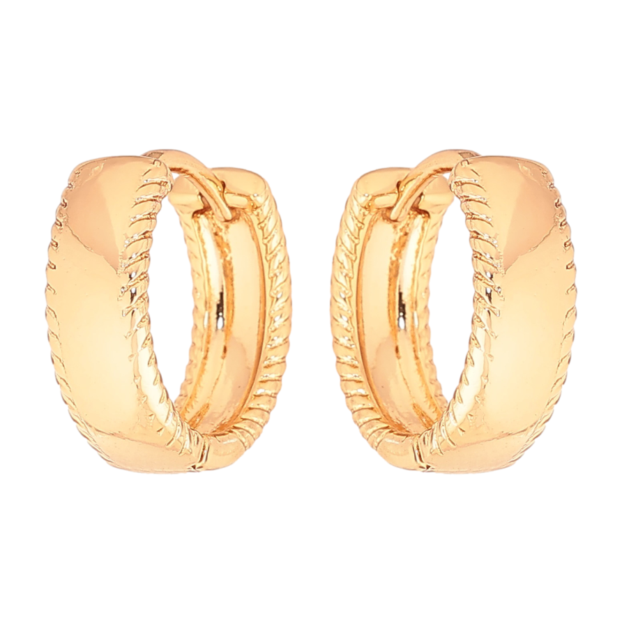 Серьги Xuping цвет Позолота 18К колечки "Декоративный узор" фото №1