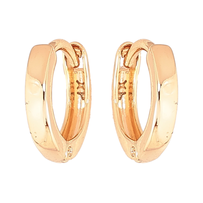 Сережки Xuping колір Позолота 18К колечка "Класика, шир. 2мм" ø 12мм фото №1