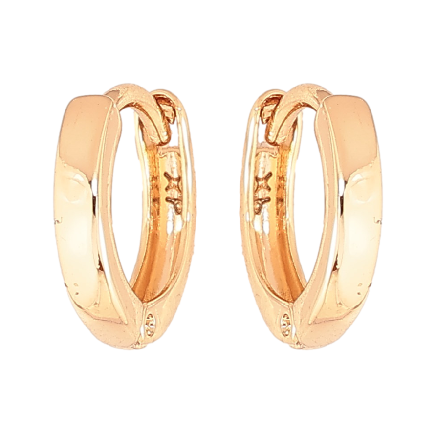 Серьги Xuping цвет Позолота 18К колечки "Классика , шир. 2мм" ø 12мм фото №1