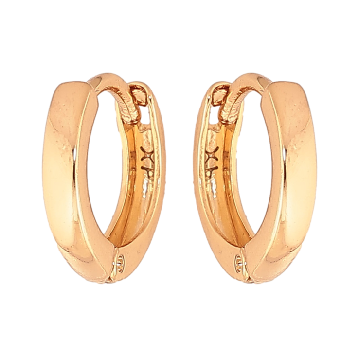 Серьги Xuping цвет Позолота 18К колечки "Классика , шир. 2мм" ø 11мм фото №3