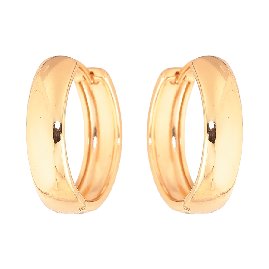 Сережки Xuping колір Позолота 18К колечка "Класика, шир. 5мм" ø 22мм фото №1