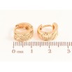Сережки Xuping колір Позолота 18K колечка "Декоративний візерунок" фото №2
