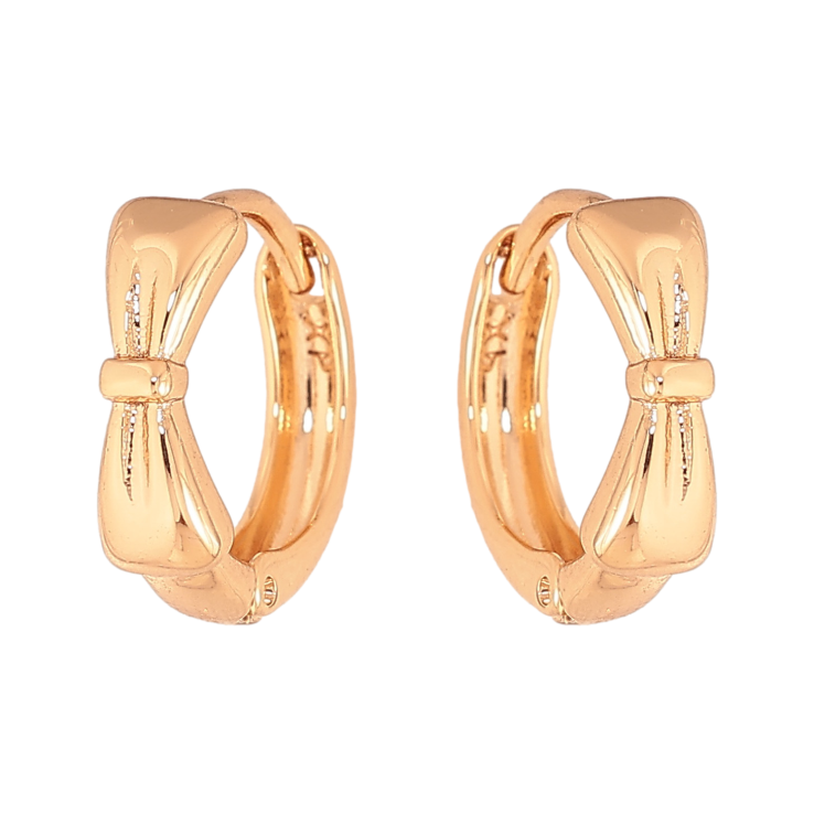 Сережки Xuping колір Позолота 18К колечка "Бантики" фото №13