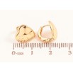 Серьги Xuping цвет Позолота 18K колечки "Сердечки" фото №2