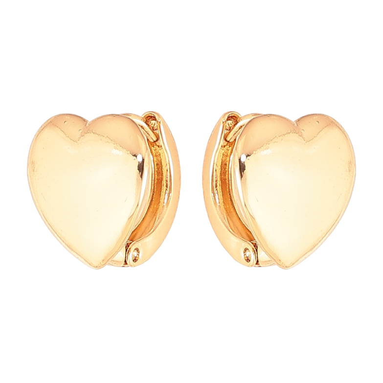 Серьги Xuping цвет Позолота 18K колечки "Сердечки" фото №1