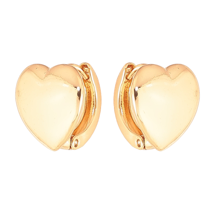 Серьги Xuping цвет Позолота 18K колечки "Сердечки" фото №1