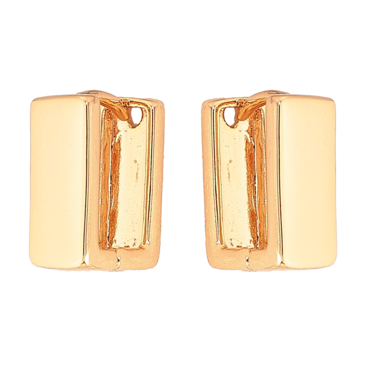 Сережки Xuping колір Позолота 18К колечка "Прямокутні" 9х11мм, шир. 5мм фото №13