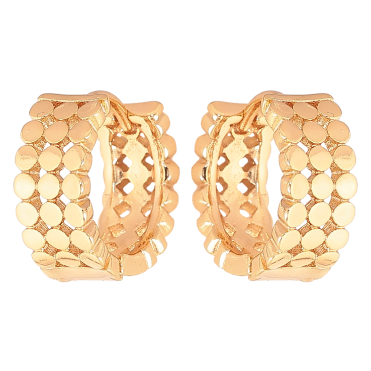 Сережки Xuping колір Позолота 18K колечка "Декоративний візерунок" фото №14