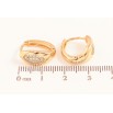 Серьги Xuping цвет Позолота 18K колечки "Узор с кристаллами" фото №2