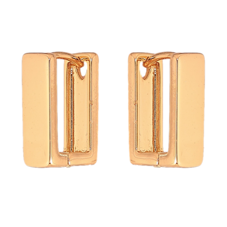 Сережки Xuping колір Позолота 18К колечка "Прямокутні" фото №1