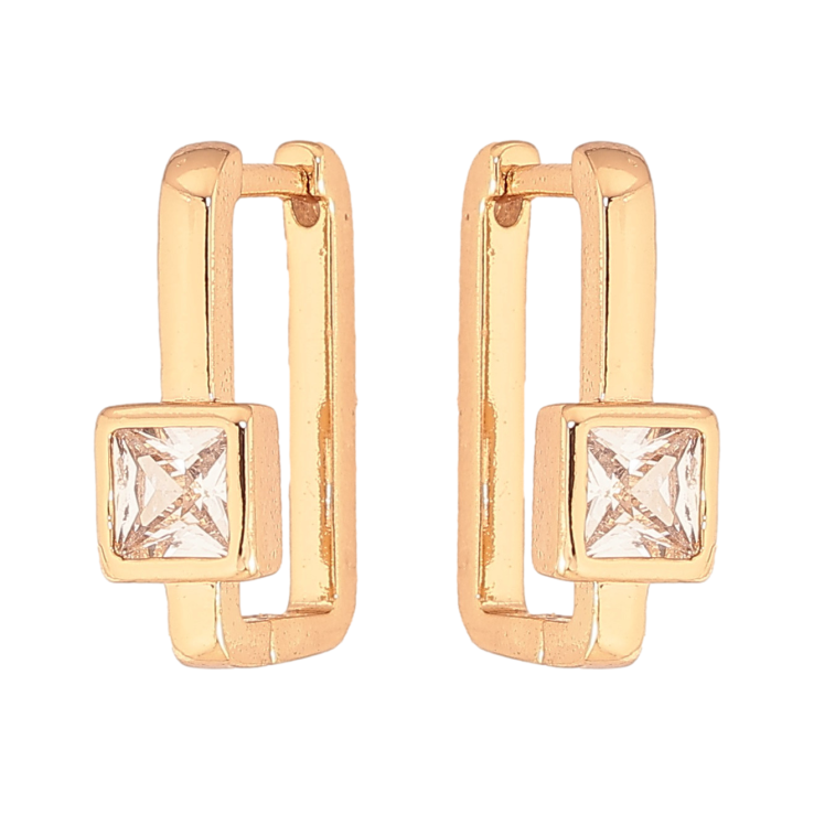 Сережки Xuping колір Позолота 18К колечка "Вставка кристал" фото №12 Сережки Xuping колір Позолота 18К колечка "Вставка кристал" фото №12