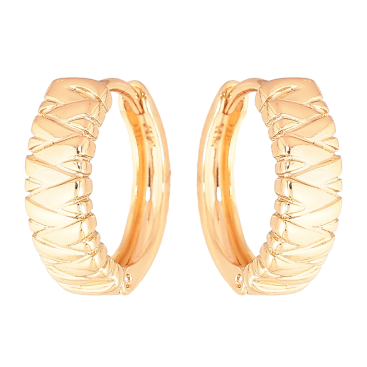 Сережки Xuping колір Позолота 18К колечка "Декоративний візерунок" фото №20