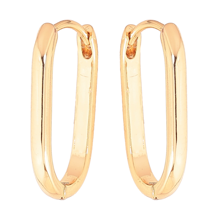 Сережки Xuping колір Позолота 18К колечка "Овальні" фото №15