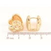 Сережки Xuping колір Позолота 18K колечка "Сердечки з кристалами" двосторонні фото №2