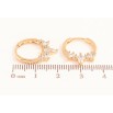 Серьги Xuping цвет Позолота 18K колечки "Узор с кристаллами" фото №2 Серьги Xuping цвет Позолота 18K колечки "Узор с кристаллами" фото №2