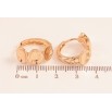 Серьги Xuping цвет Позолота 18K колечки "Декоративный узор" фото №2