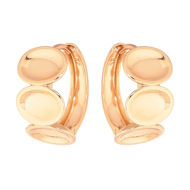 Сережки Xuping колір Позолота 18K колечка "Декоративний візерунок" фото №19