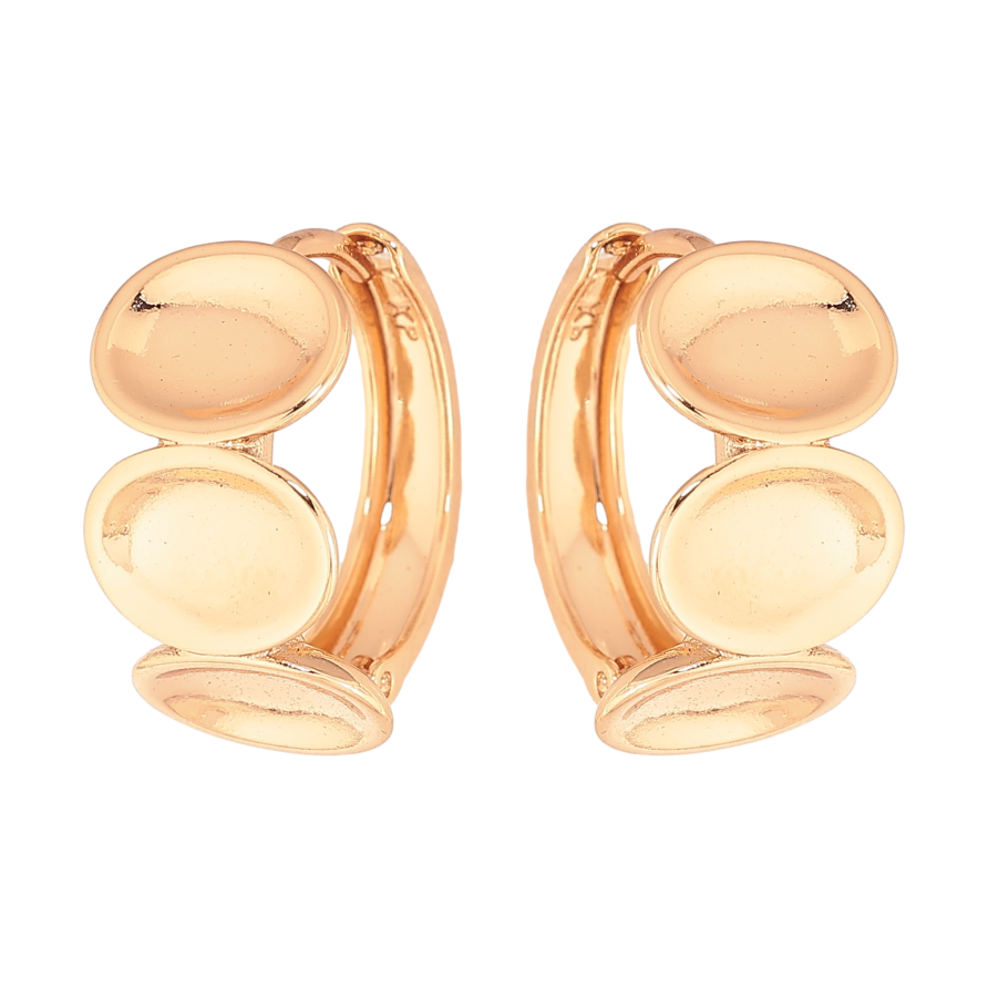 Серьги Xuping цвет Позолота 18K колечки "Декоративный узор" фото №1