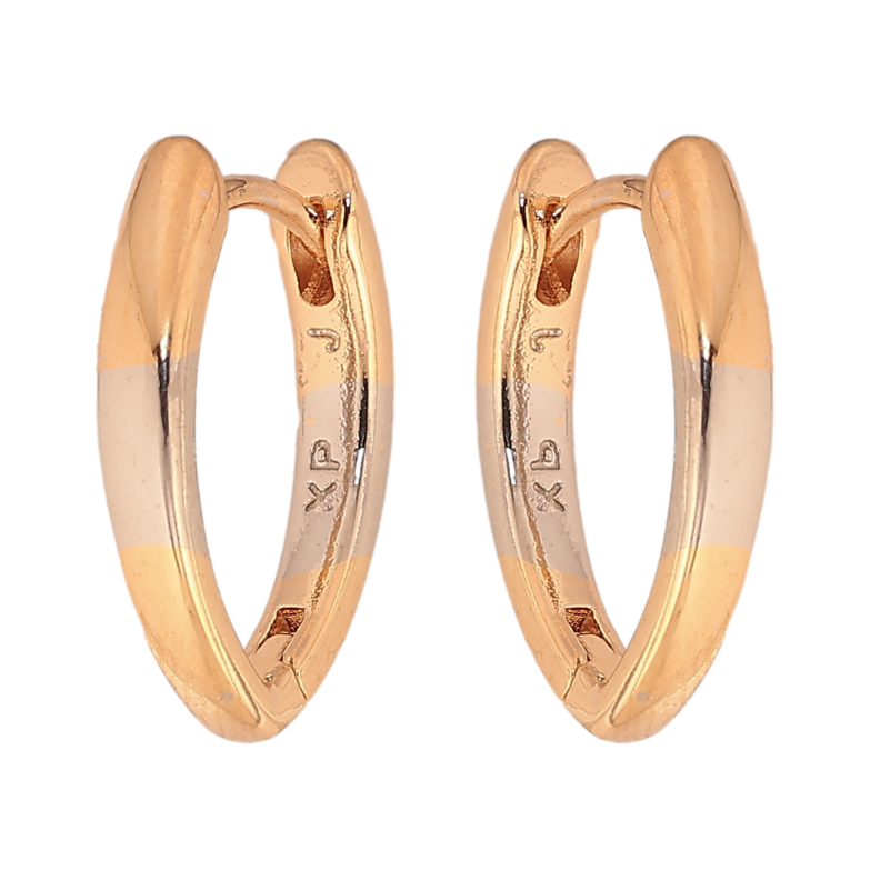 Сережки Xuping колір Позолота 18К+Родій колечка "Скоби" фото №1 Сережки Xuping колір Позолота 18К+Родій колечка "Скоби" фото №1