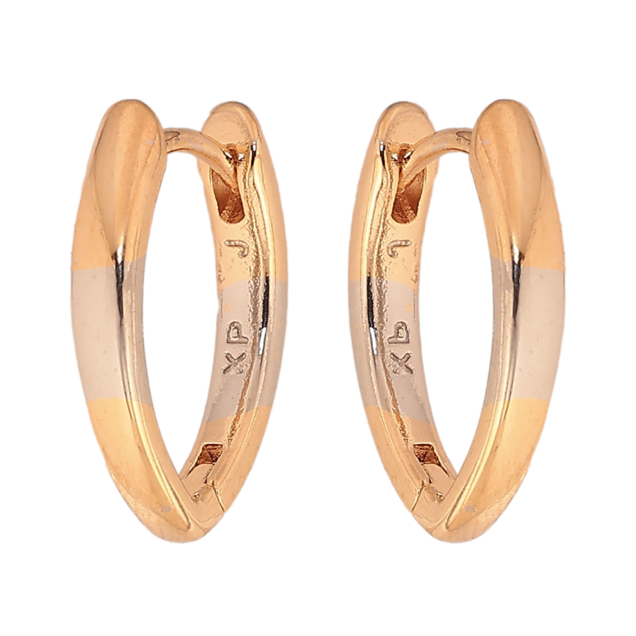 Сережки Xuping колір Позолота 18К+Родій колечка "Скоби" фото №1 Сережки Xuping колір Позолота 18К+Родій колечка "Скоби" фото №1