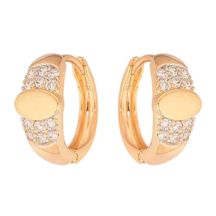 Сережки Xuping колір Позолота 18К+Родій колечка "Візерунок з кристалами" фото №11 Сережки Xuping колір Позолота 18К+Родій колечка "Візерунок з кристалами" фото №11