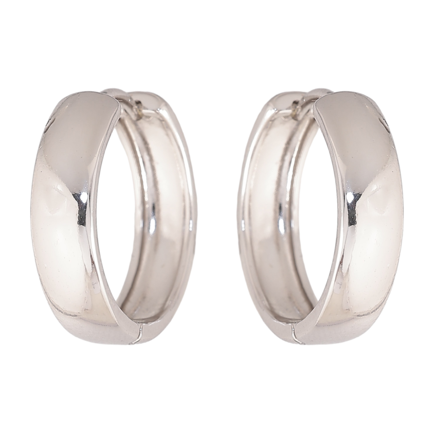 Сережки Xuping колір Родій колечка "Класика, шир. 5мм" ø 23мм фото №1 Сережки Xuping колір Родій колечка "Класика, шир. 5мм" ø 23мм фото №1