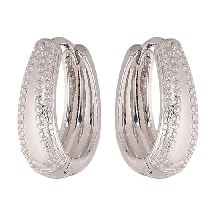 Серьги Xuping цвет Родий колечки "Декоративный узор" фото №19