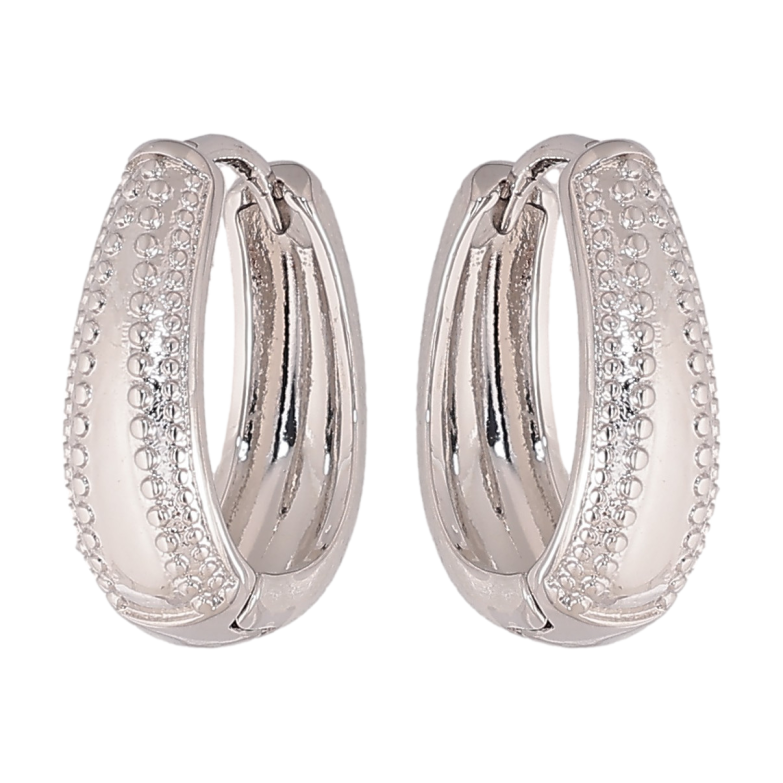 Серьги Xuping цвет Родий колечки "Декоративный узор" фото №1