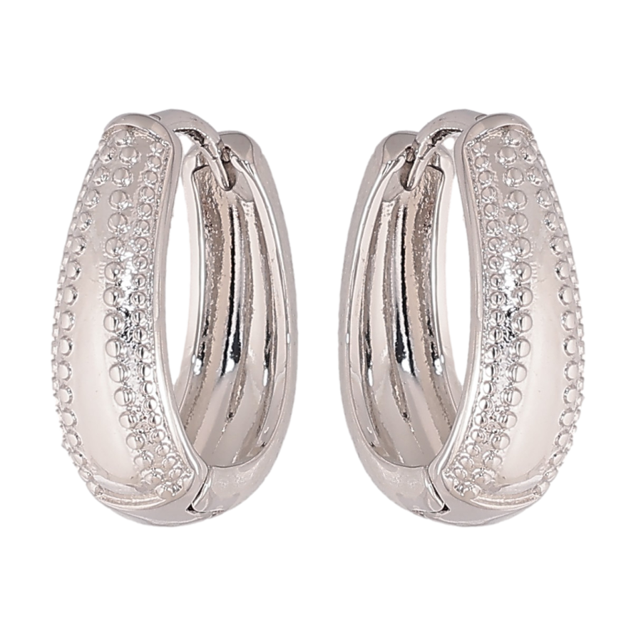 Серьги Xuping цвет Родий колечки "Декоративный узор" фото №1