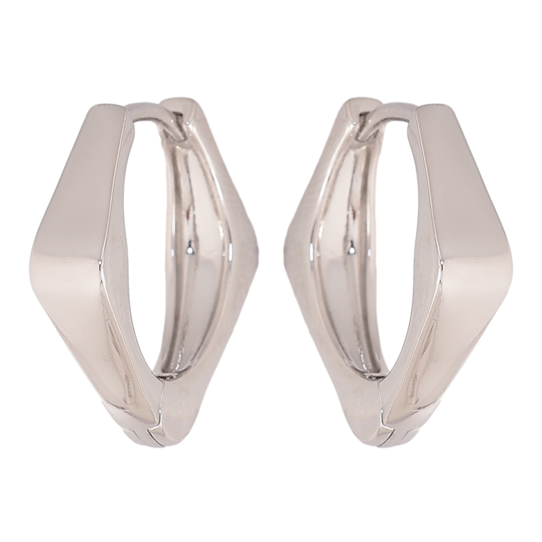 Сережки Xuping колір Родій колечка "Декоративний візерунок" фото №1