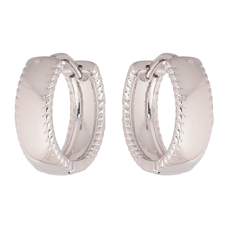 Серьги Xuping цвет Родий колечки "Декоративный узор" фото №10