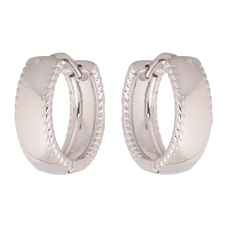 Серьги Xuping цвет Родий колечки "Декоративный узор" фото №1