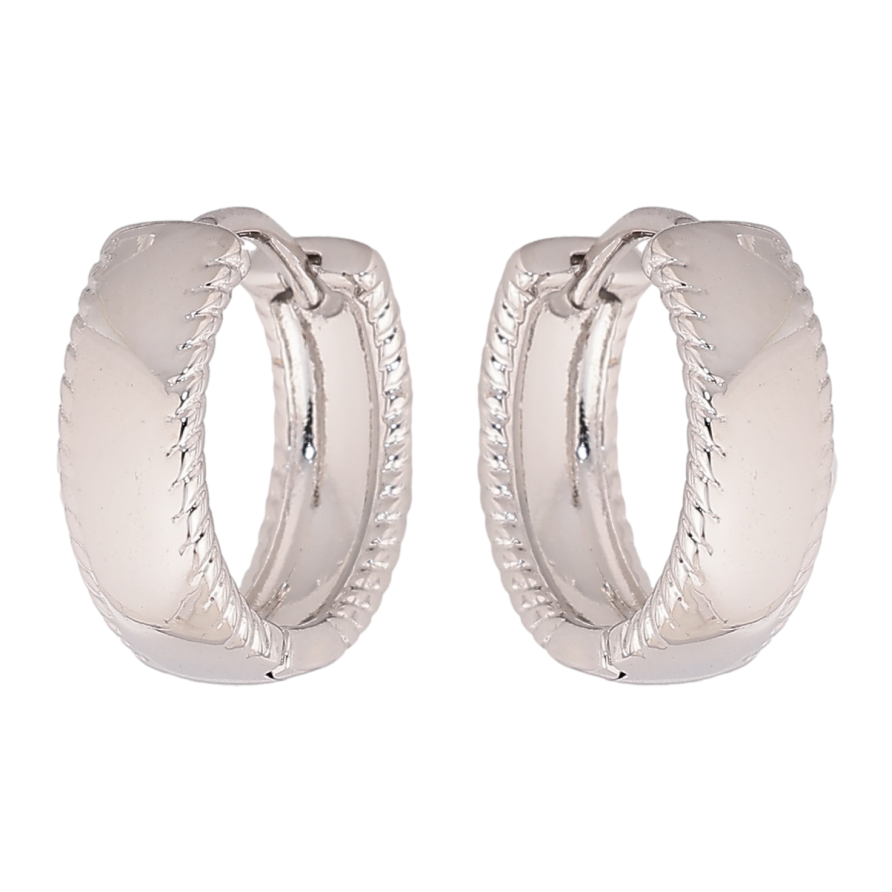 Серьги Xuping цвет Родий колечки "Декоративный узор" фото №1