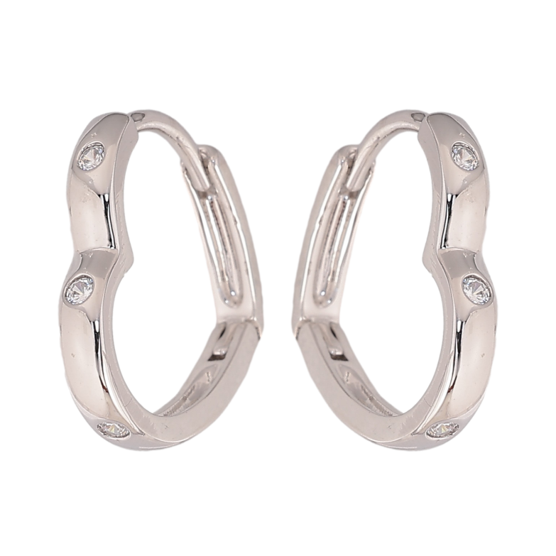 Сережки Xuping колір Родій колечка "Сердечка" фото №19 Сережки Xuping колір Родій колечка "Сердечка" фото №19