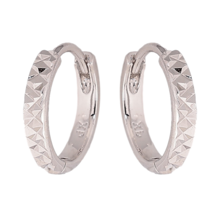 Сережки Xuping колір Родій колечка "Декоративний візерунок" фото №9