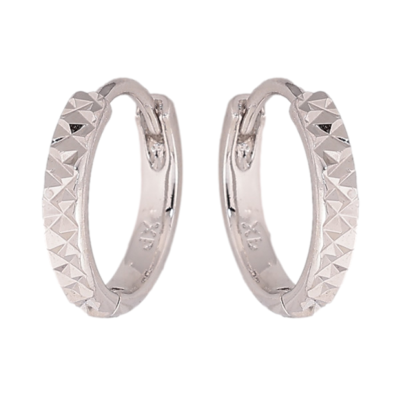 Сережки Xuping колір Родій колечка "Декоративний візерунок" фото №1