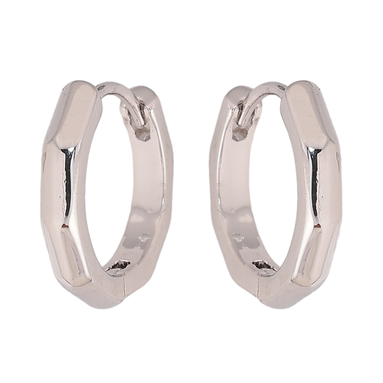 Сережки Xuping колір Родій колечка "Декоративний візерунок" фото №1