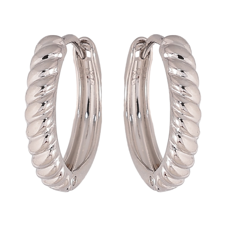 Сережки Xuping колір Родій колечка "Декоративний візерунок" фото №18 Сережки Xuping колір Родій колечка "Декоративний візерунок" фото №18