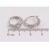 Серьги Xuping цвет Родий колечки "Узор с кристаллами" фото №2