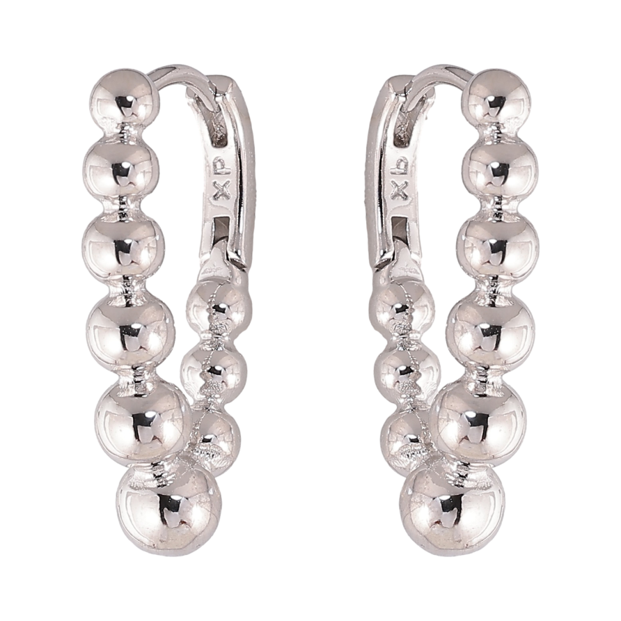 Серьги Xuping цвет Родий колечки "Декоративный узор" фото №1