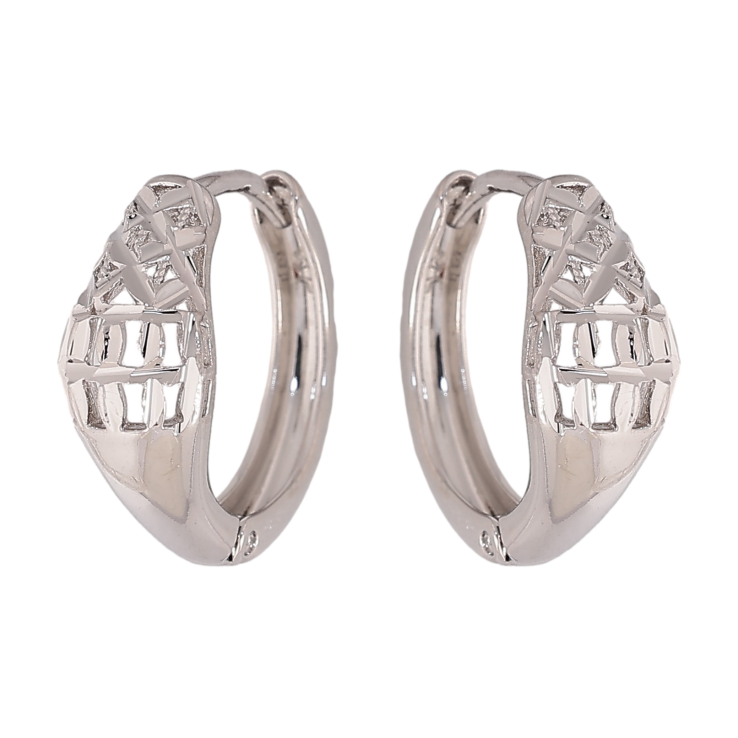 Серьги Xuping цвет Родий колечки "Декоративный узор" фото №24